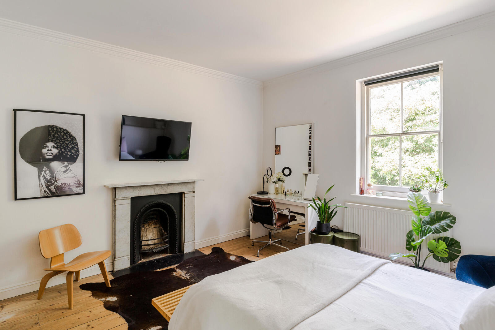 chambre décoration contemporaine appartement dans maison géorgienne rénovée Angleterre chambre décoration contemporaine appartement dans maison géorgienne rénovée Angleterre