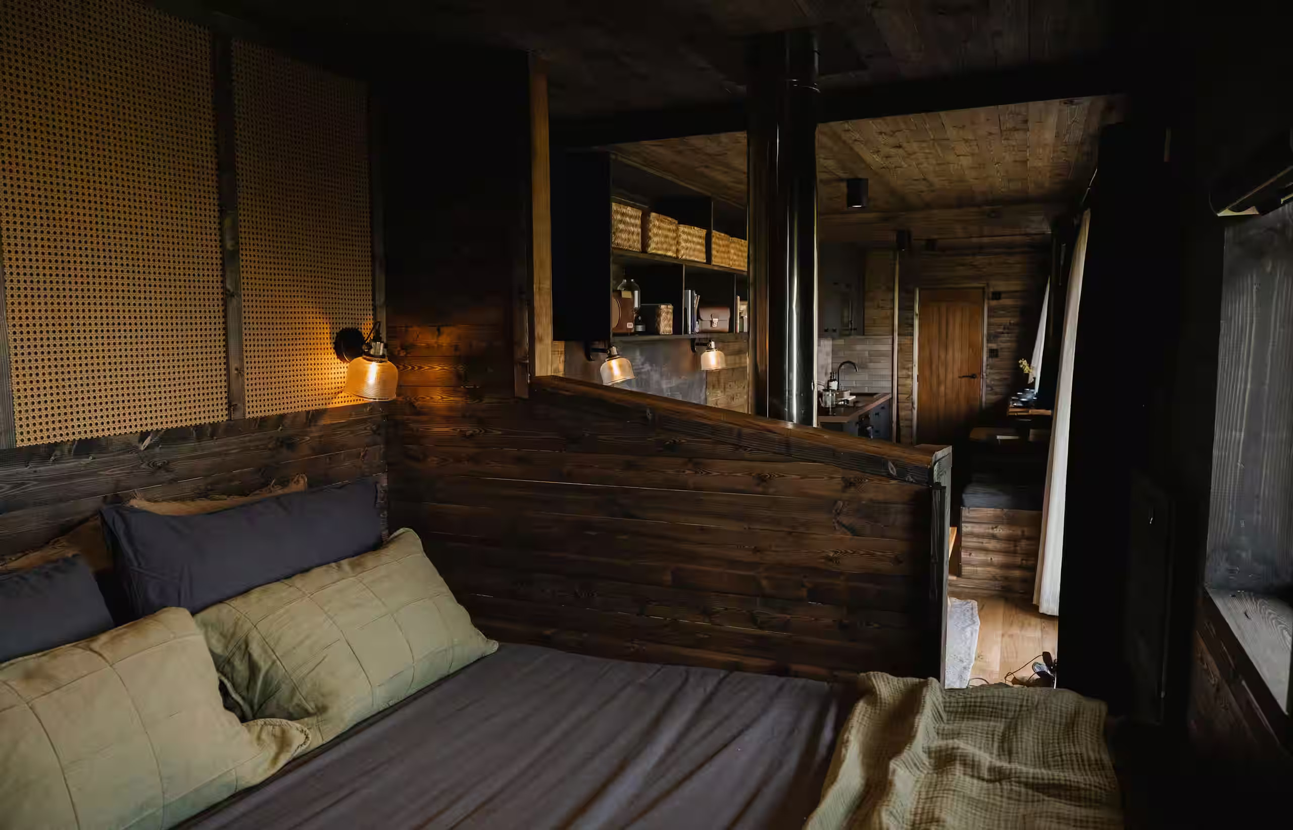 semi open bedroom in cabin semi open bedroom in cabin