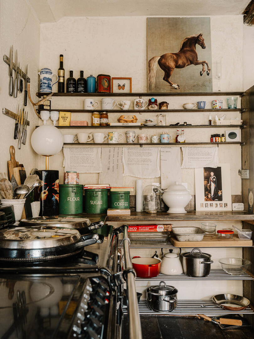cuisine décoration vintage et rustique maison géorgienne Londres