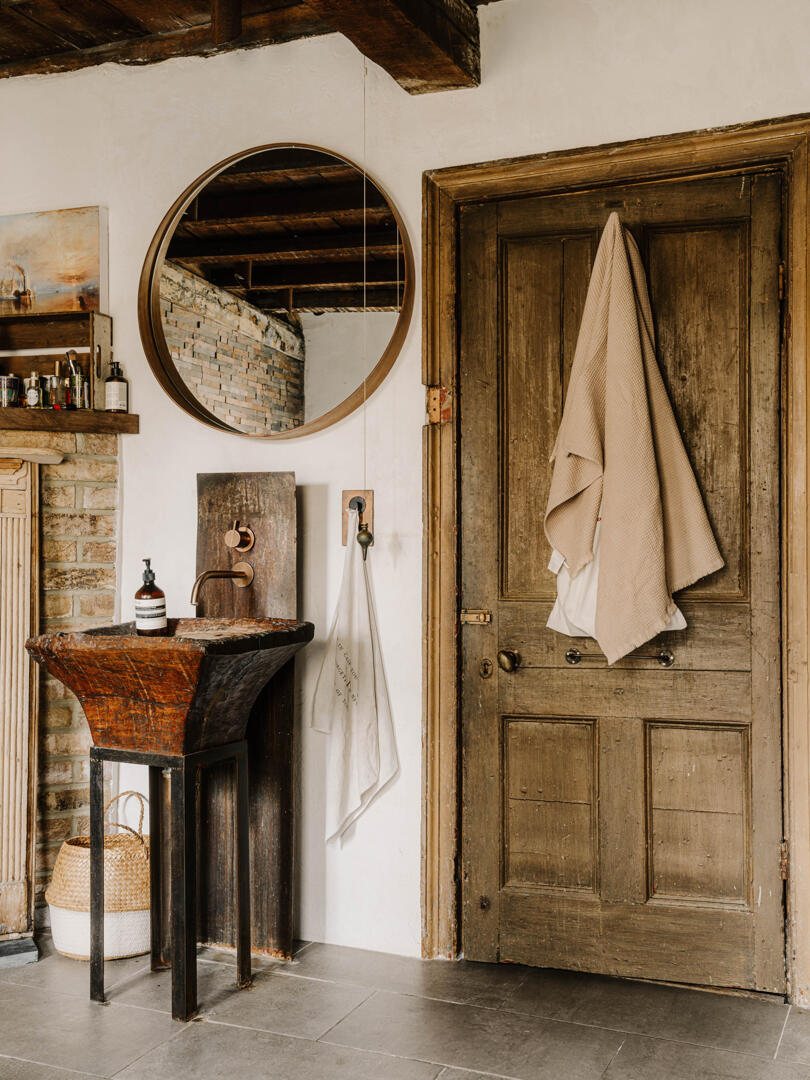 salle de bain rustique 
