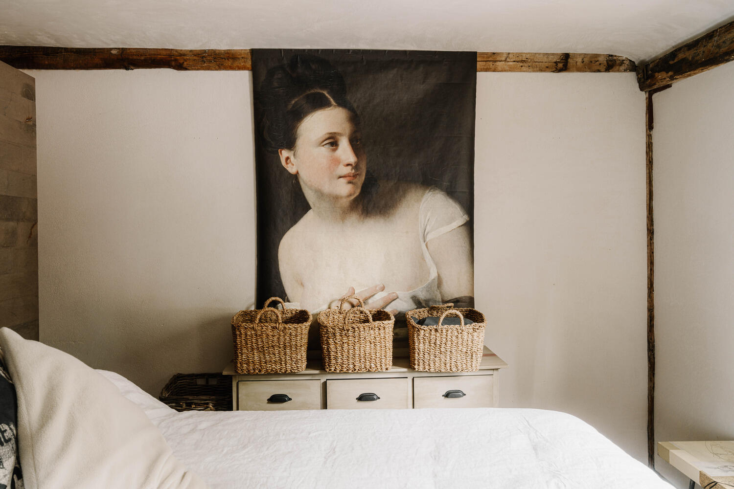 chambre décoration vintage et rustique maison géorgienne Londres