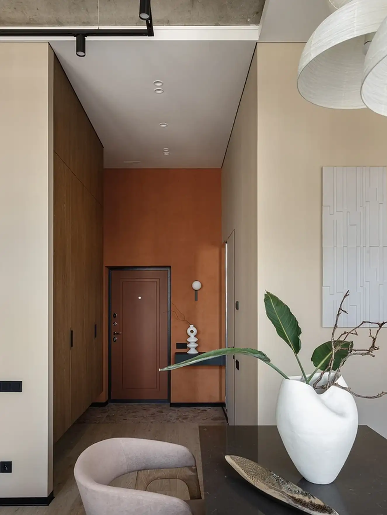 entrée sol terrazzo studio de 36m2 décoration contemporaine