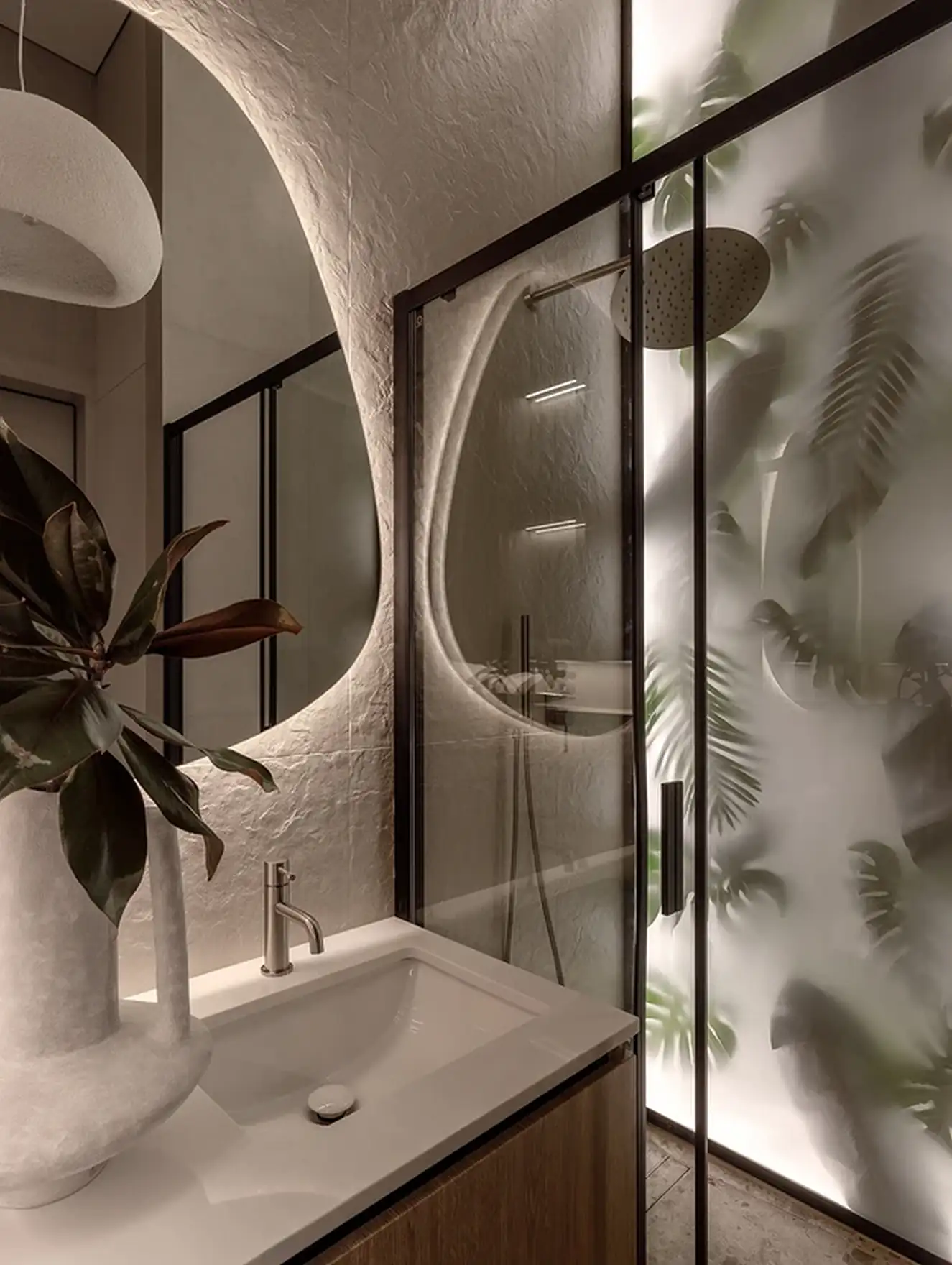 salle de bain studio de 36m2 décoration contemporaine