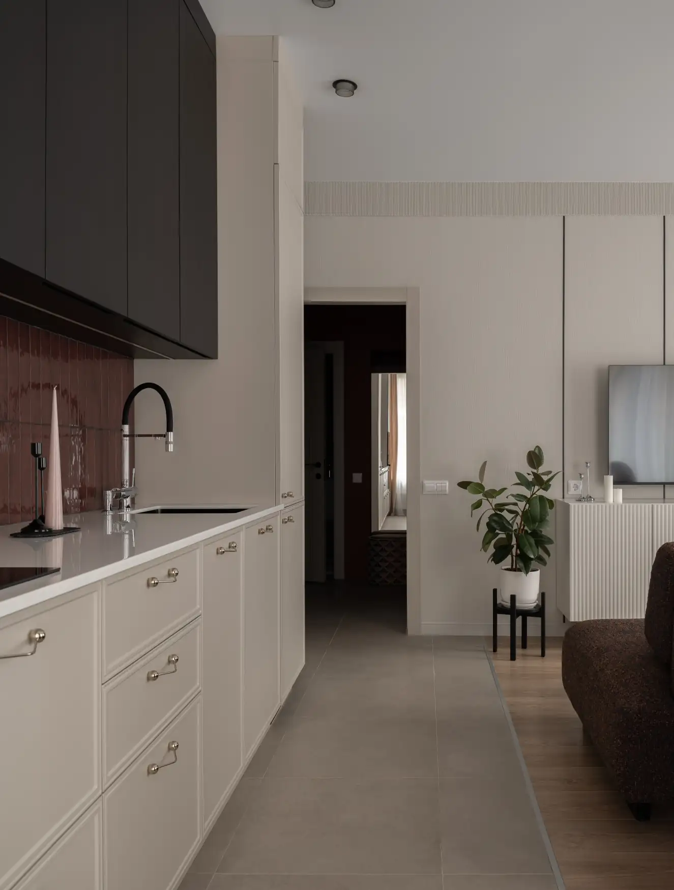 salon et cuisine ouverte petit appartement de 44m2 décoration contemporaine salon et cuisine ouverte petit appartement de 44m2 décoration contemporaine