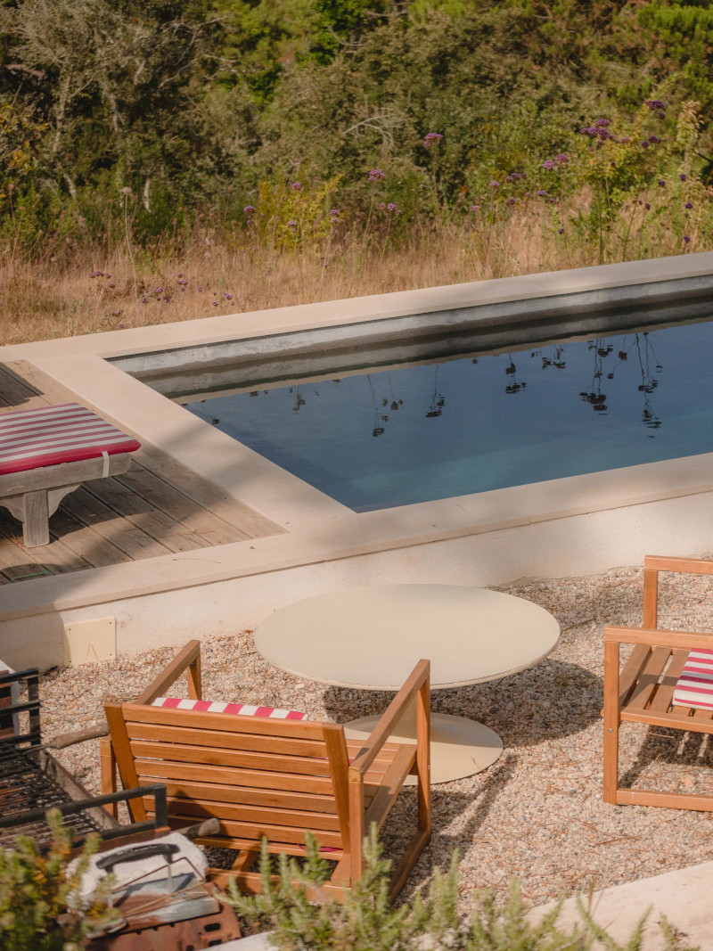 terrasse maison au Portugal avec piscine