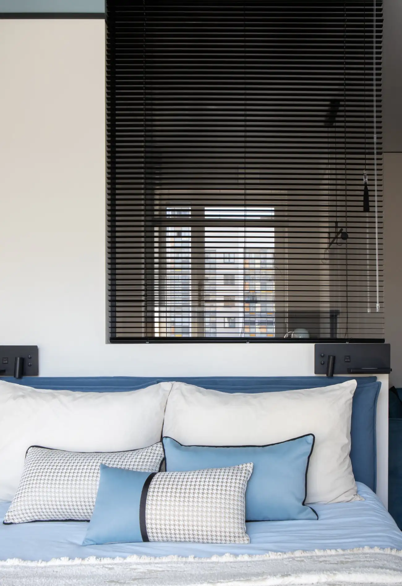 espace chambre décoration bleue studio 28m2 espace chambre décoration bleue studio 28m2