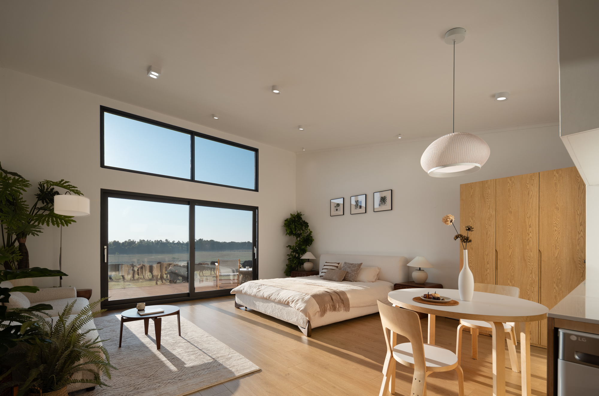 intérieur maison pliable 45m2 par Unfold House