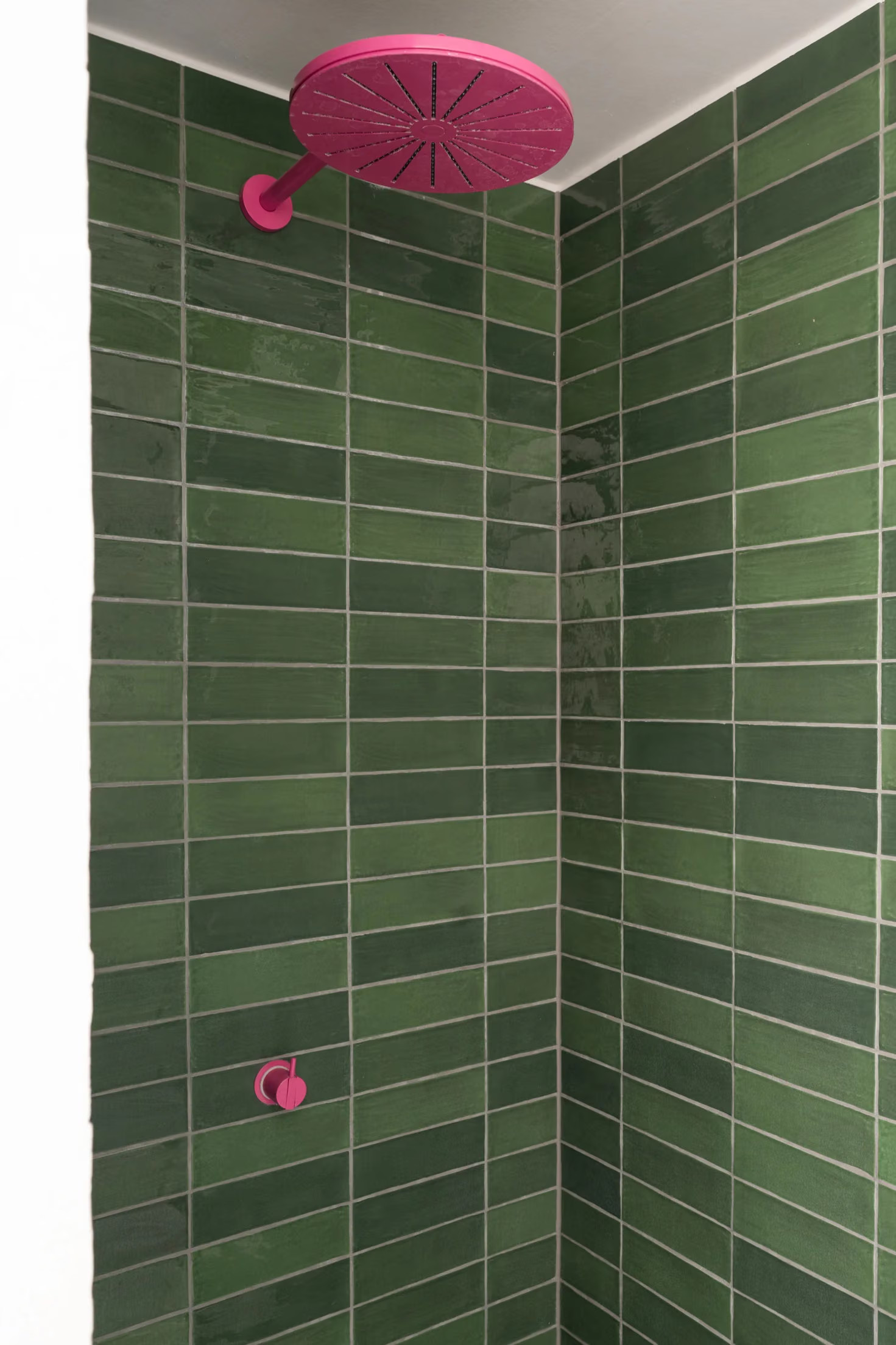 douche verte et rose douche verte et rose