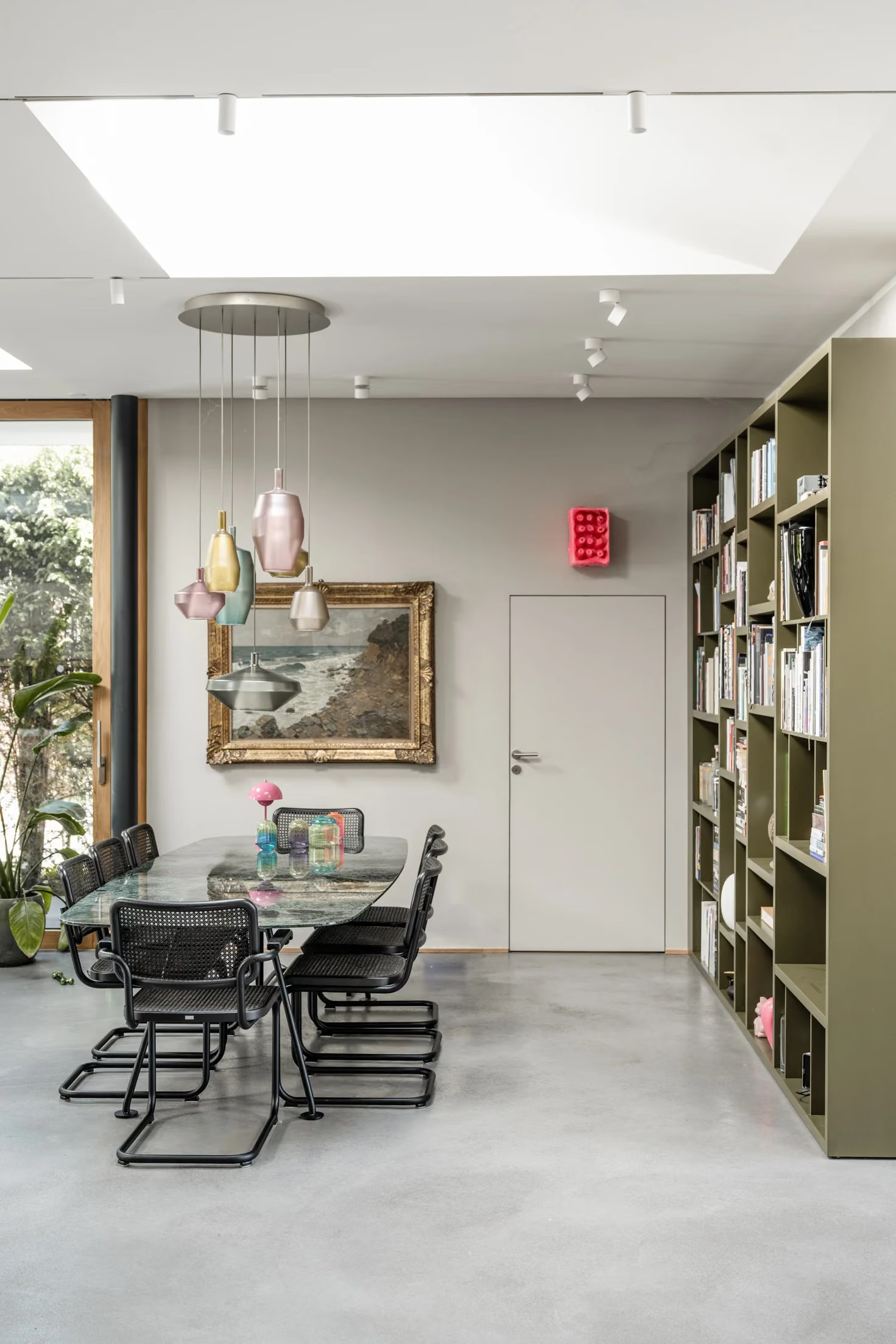 salle à manger décoration design et contemporaine sol béton ciré grandes baies vitrées maison d salle à manger décoration design et contemporaine sol béton ciré grandes baies vitrées maison d'architecte