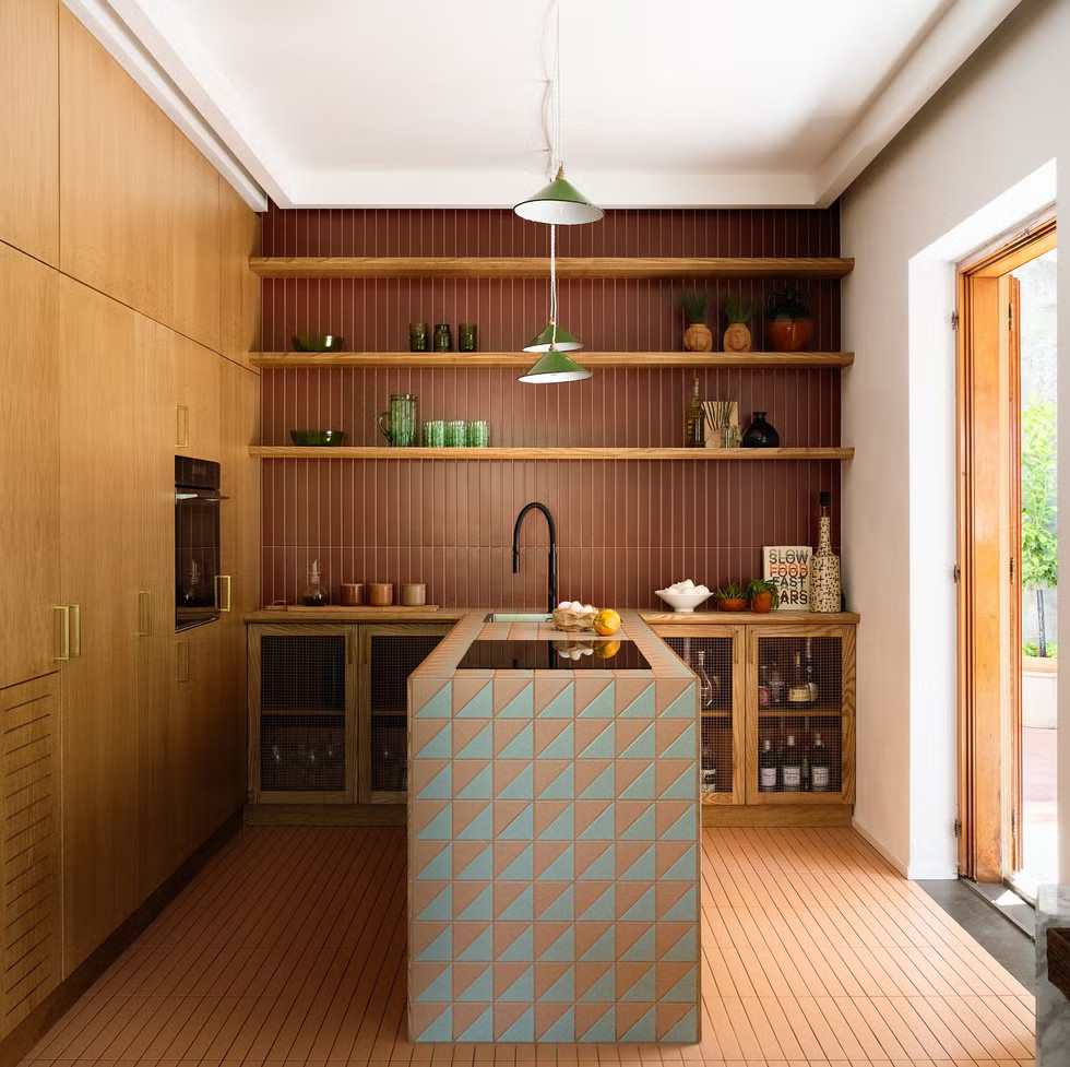 cuisine décoration design bois et couleur