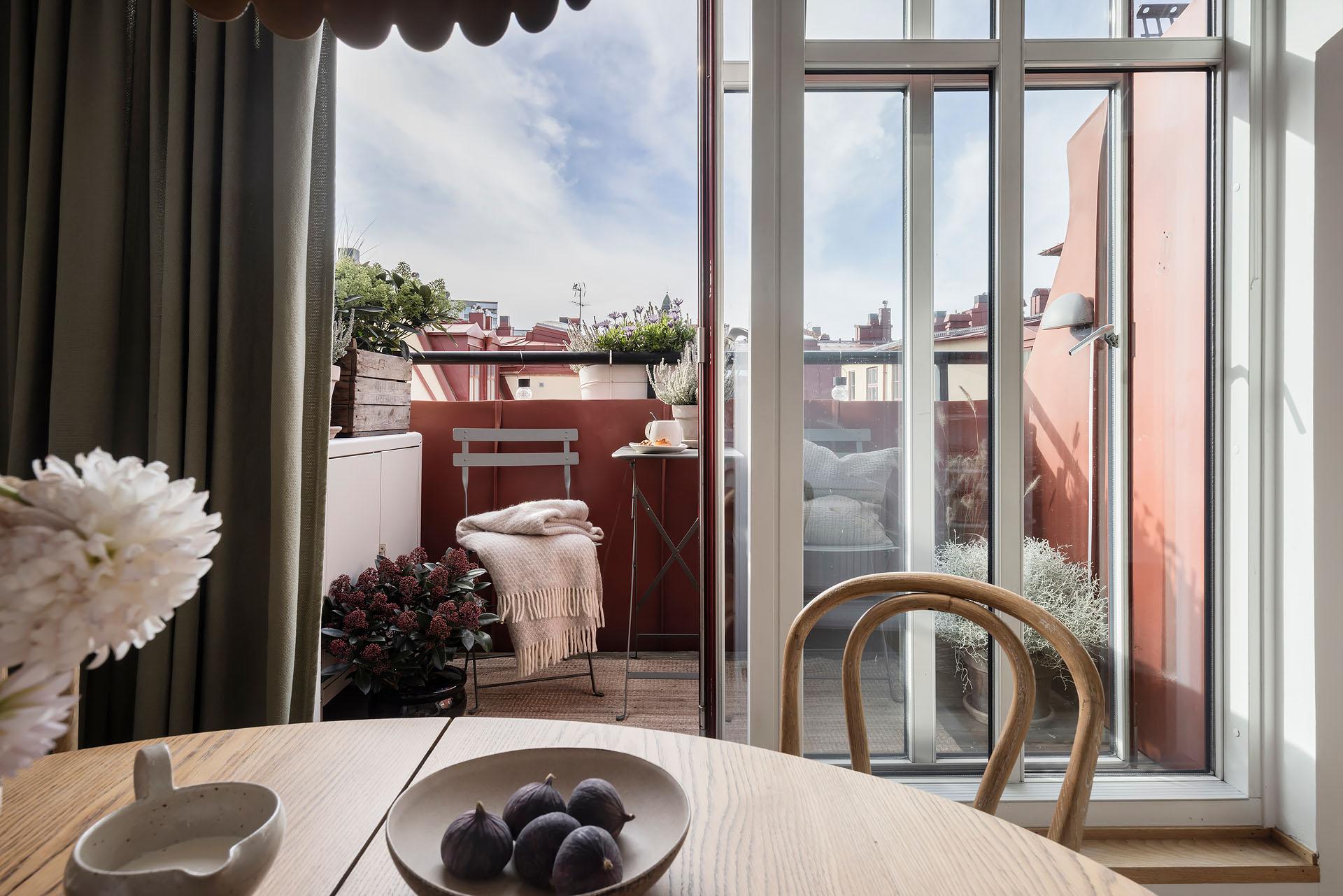 terrasse et salle à manger décoration scandinave