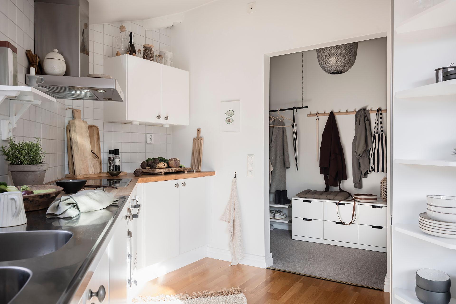 cuisine blanche et bois