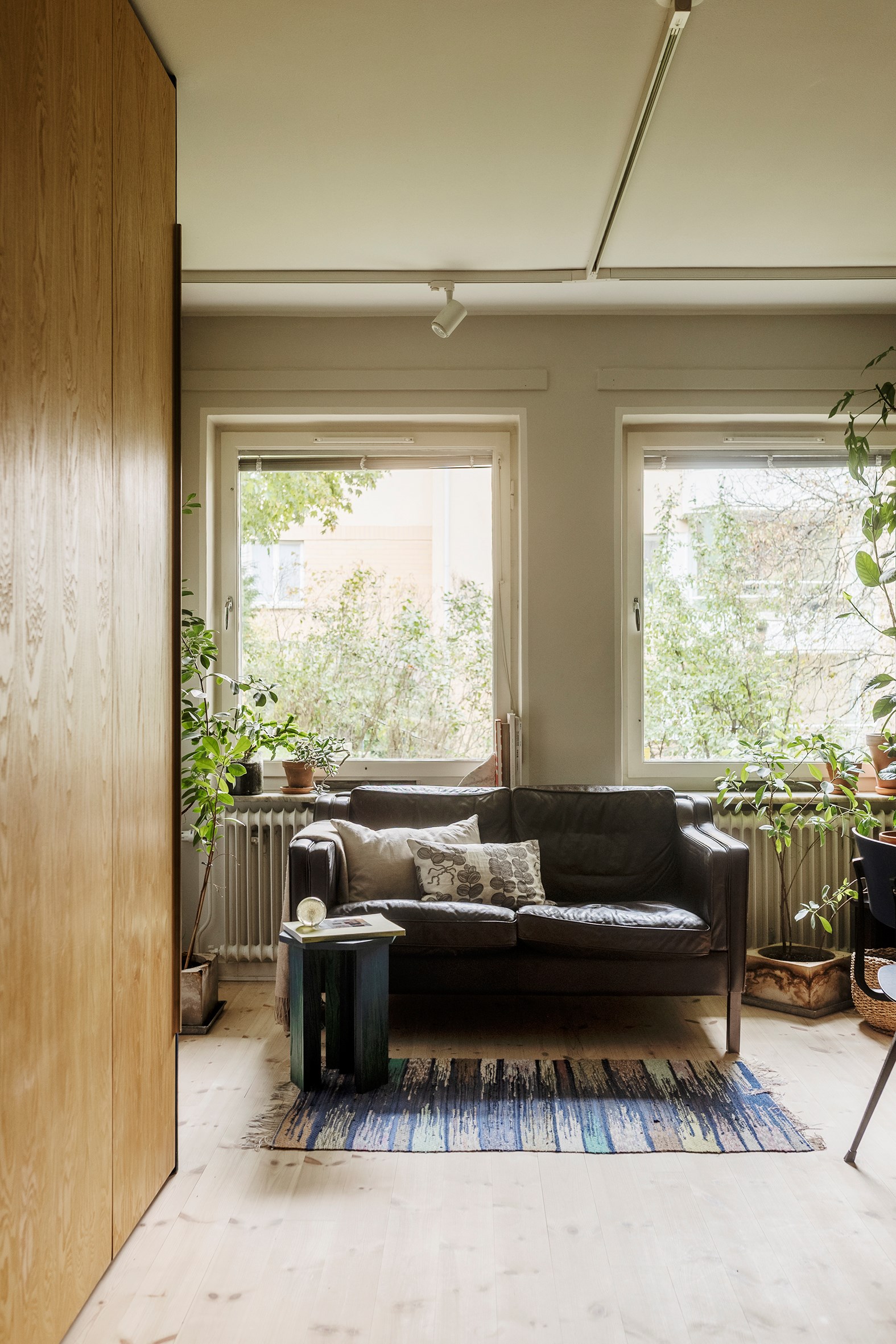 salon studio de 29m2 décoration scandinave vintage