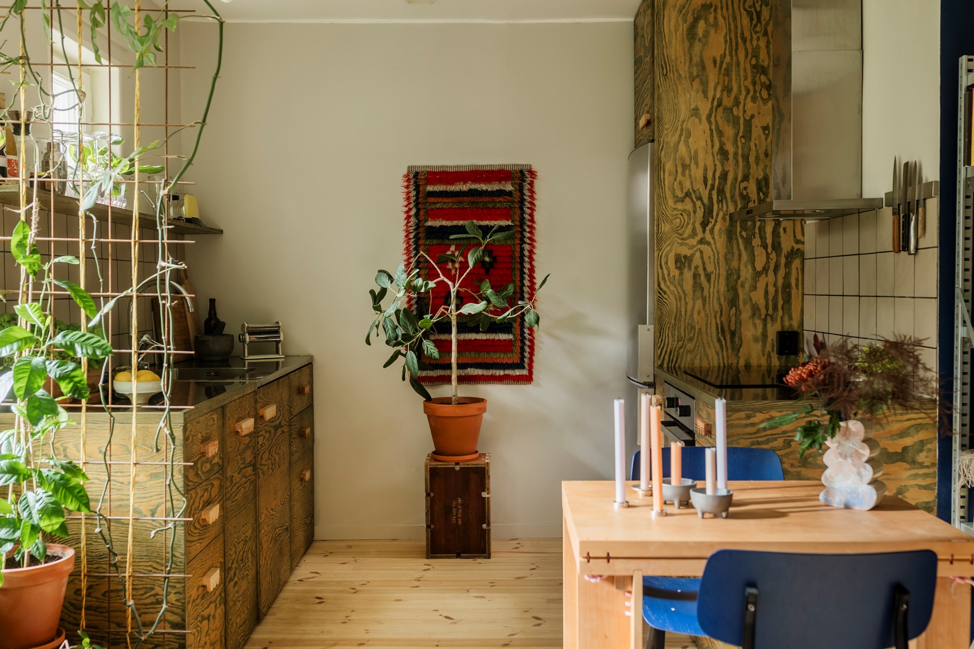 cuisine studio de 29m2 décoration scandinave vintage