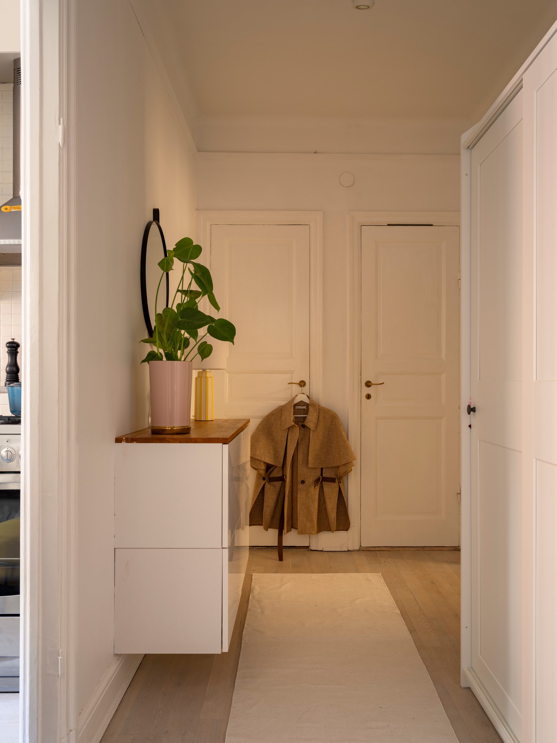 entrée décoration scandinave et classique studio 37m2