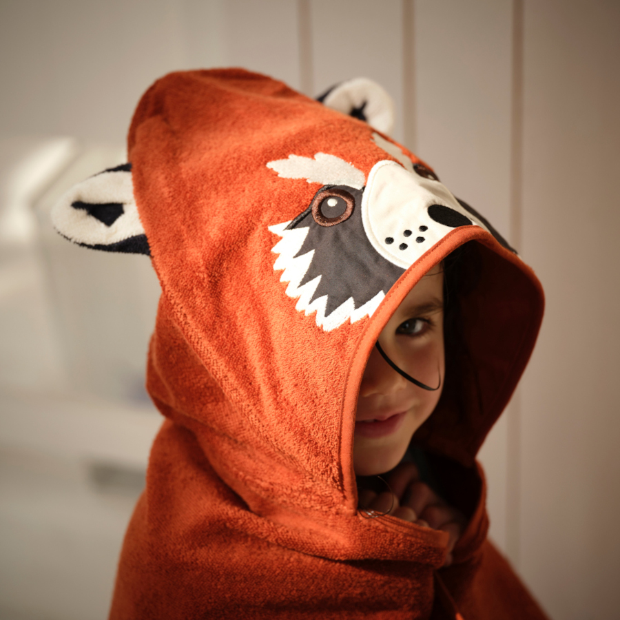 cape de bain panda roux cape de bain panda roux