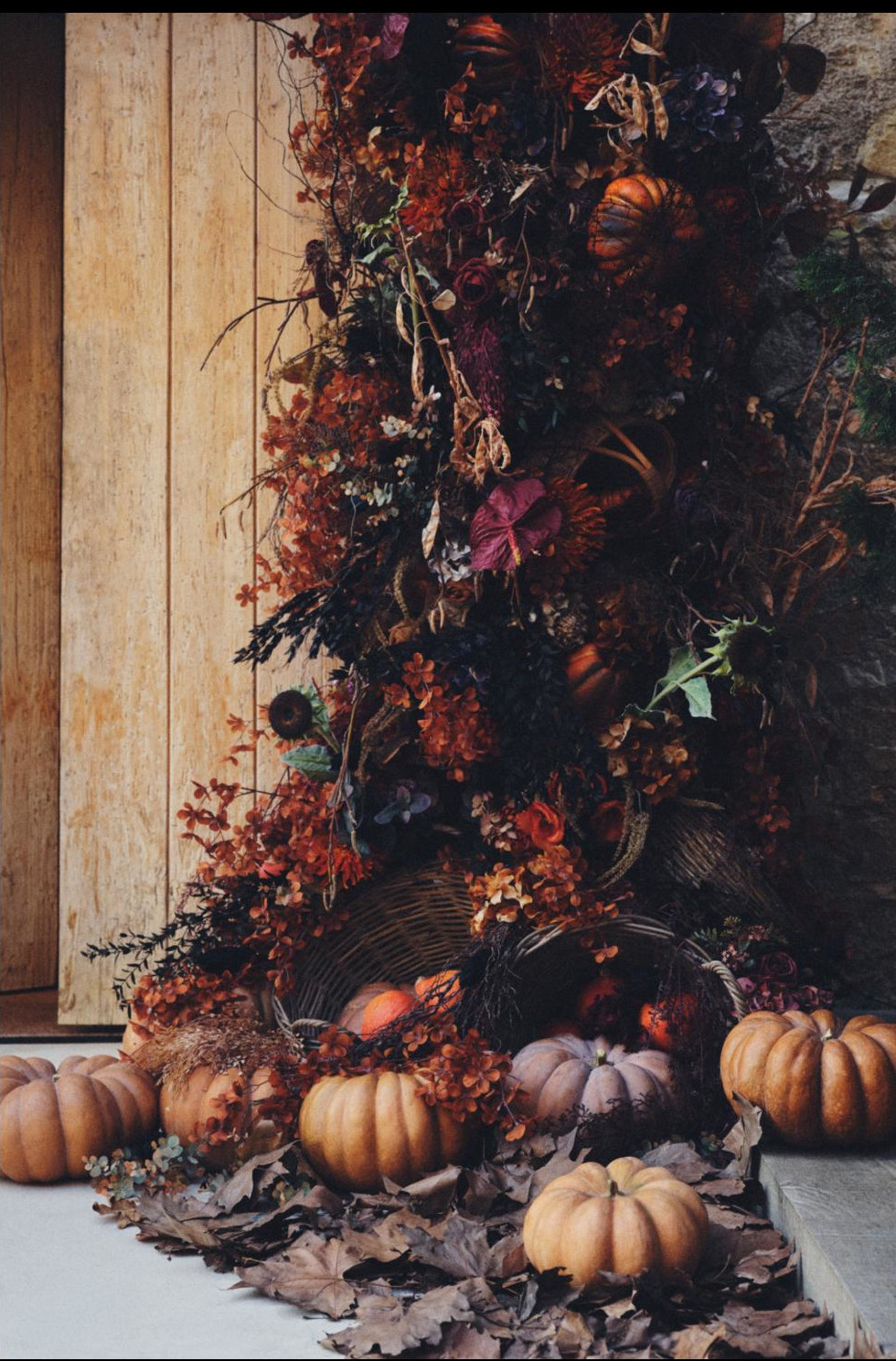 décoration feuilles mortes et citrouilles décoration feuilles mortes et citrouilles