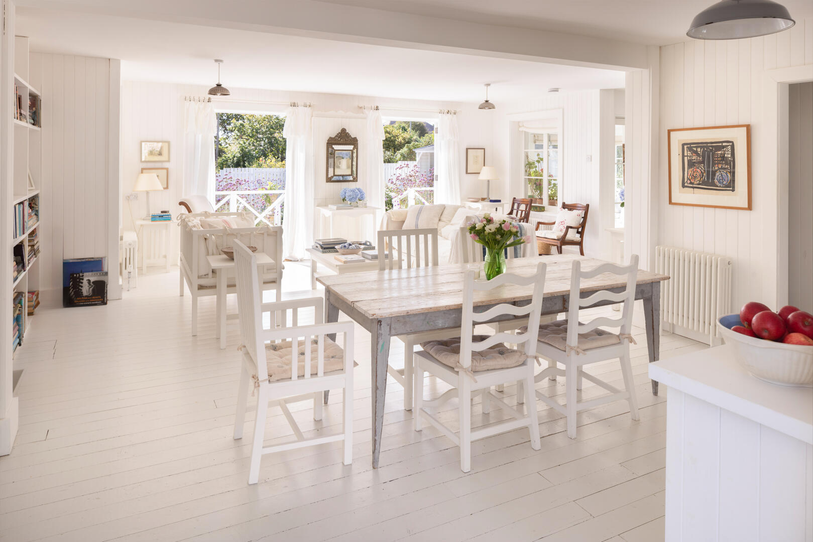 salon décoration campagne chic maison blanche en bord de mer salon décoration campagne chic maison blanche en bord de mer