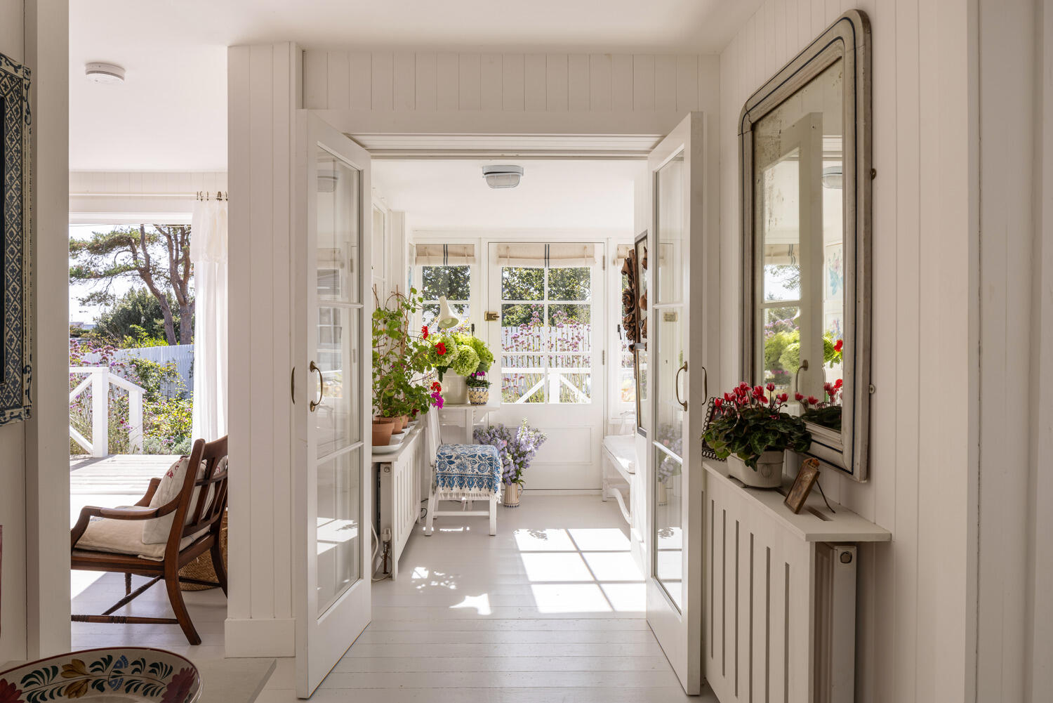 entrée décoration campagne chic maison blanche en bord de mer entrée décoration campagne chic maison blanche en bord de mer