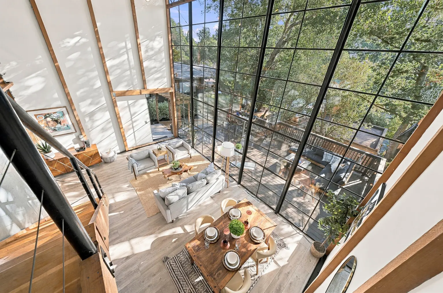 maison architecte avec pignon vitré décoration contemporaine