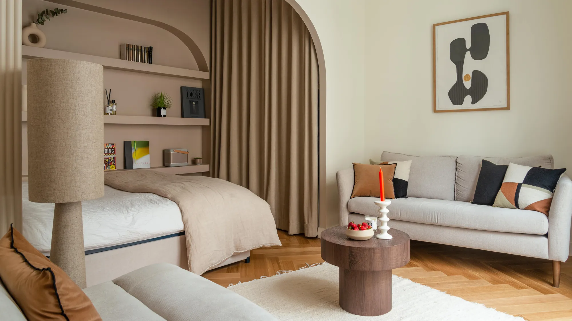 studio Paris avec alcôve décoration contemporaine