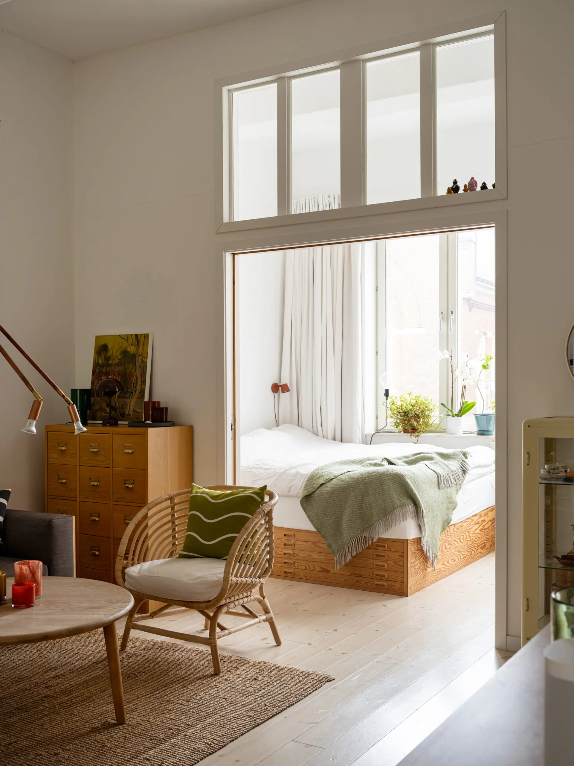 salon et chambre décoration scandinave