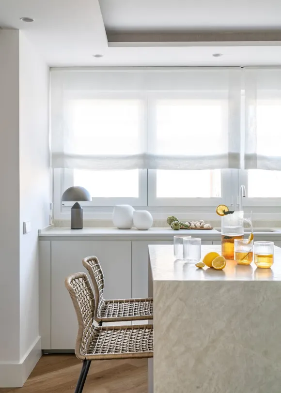 cuisine avec îlot décoration contemporaine