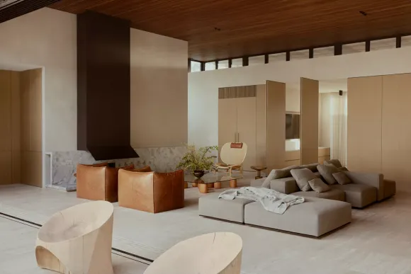 salon maison contemporaine